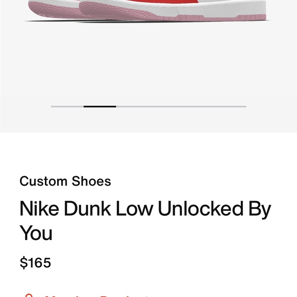 Nike Valentines dunk Red and White Sneakers